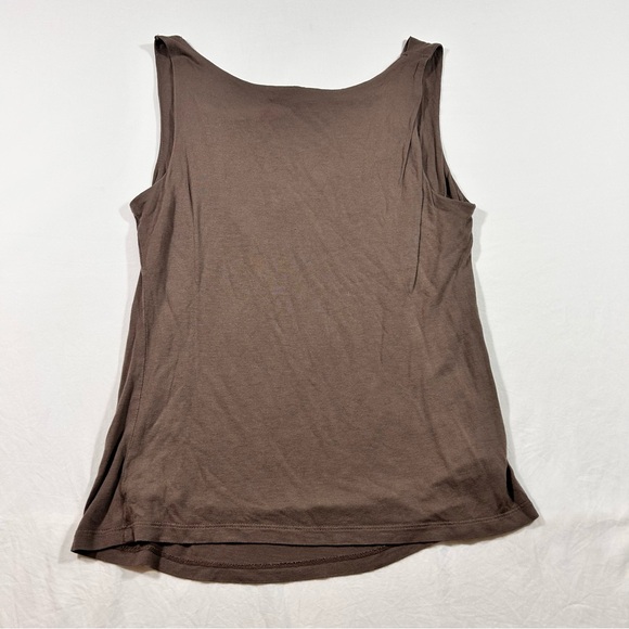 New York & Company Chocolate Drape Neck Tank Top - Picture 5 of 5